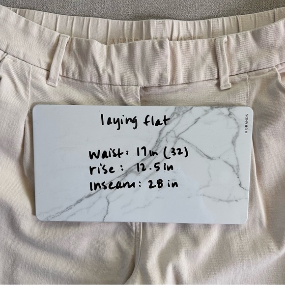 American Eagle Dreamy Drape Stretch Poppy Trouser. Ivory. Size 14 Short. - Picture 12 of 12